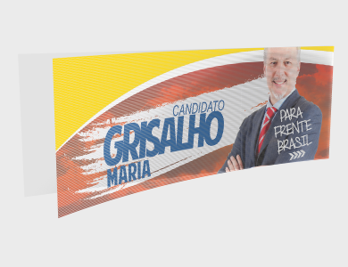 Adesivo Político Perfurado 110x15 cm - 4x0 - 100 unid