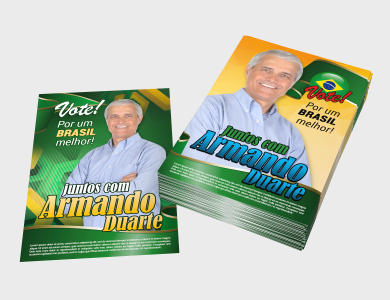 Cartaz Político Couchê 90g Sem Verniz 31x44cm - 4x4 - 10000 unid